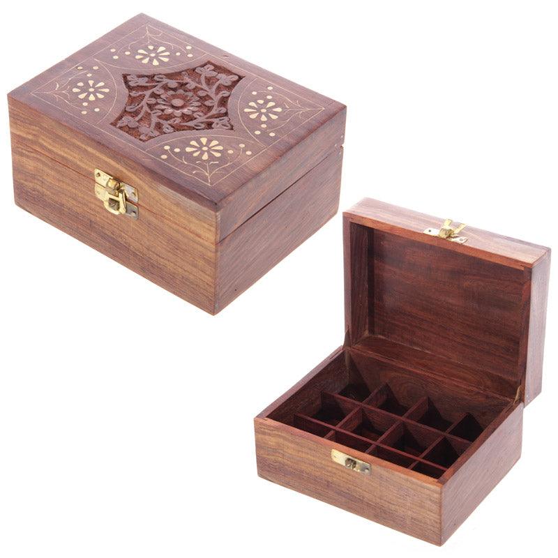 View Decorative Sheesham Wood Floral Compartment Box Medium information