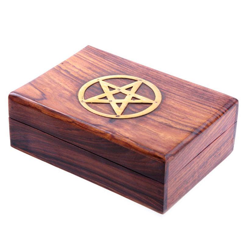 View Decorative Sheesham Wood Pentagram 175cm Trinket Box information