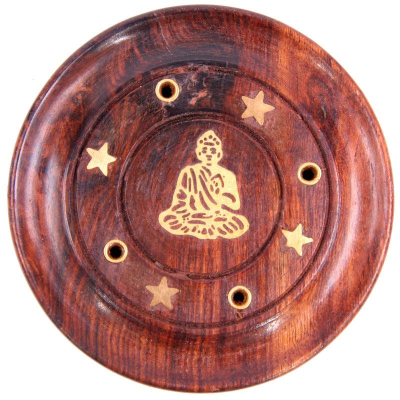 View Decorative Sheesham Wood Round Buddha Ashcatcher information