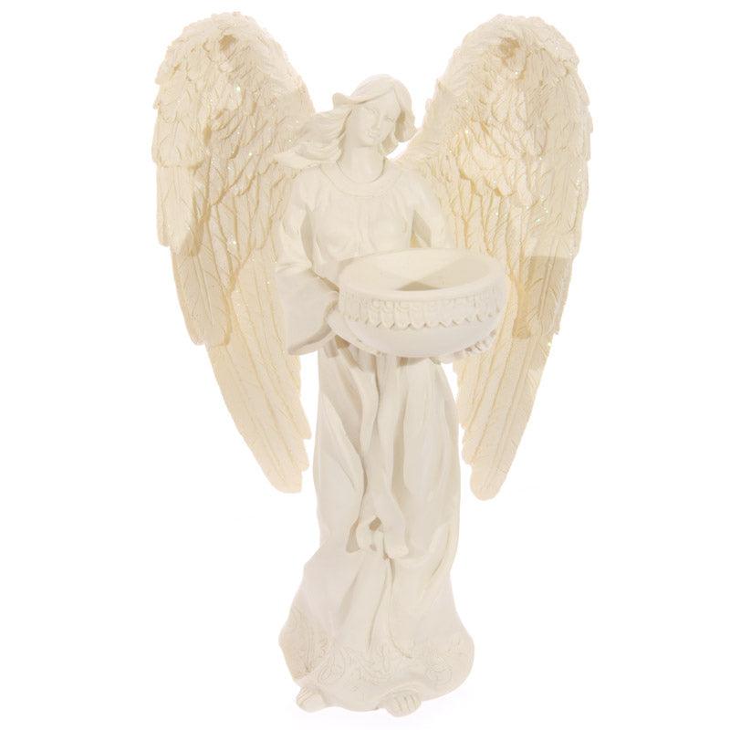 View Decorative Standing Angel Cream Tea Light Holder information