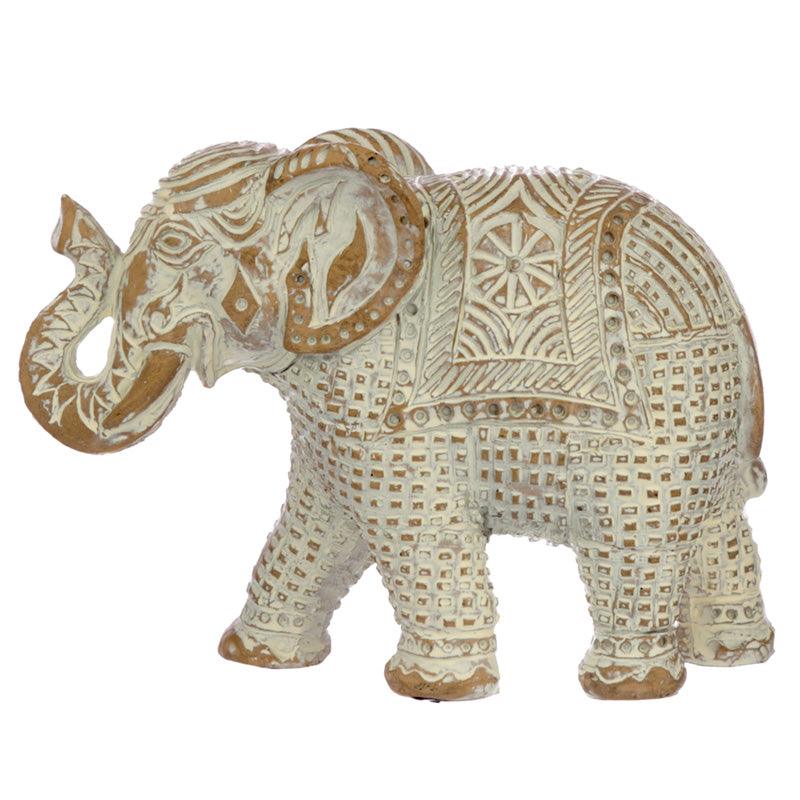 View Decorative Thai Brushed White and Gold Medium Elephant information