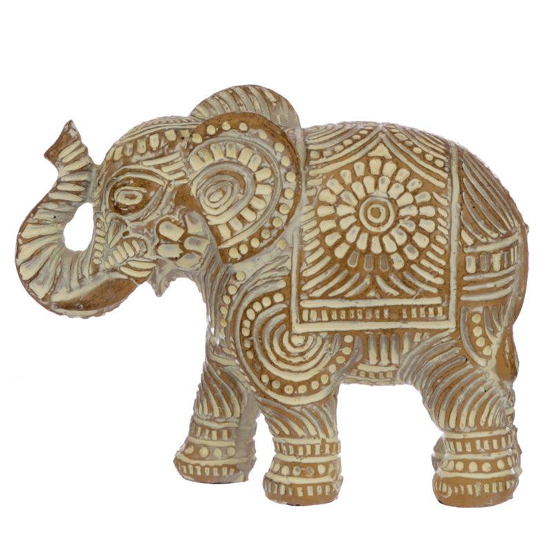 View Decorative Thai Brushed White and Gold Small Elephant information