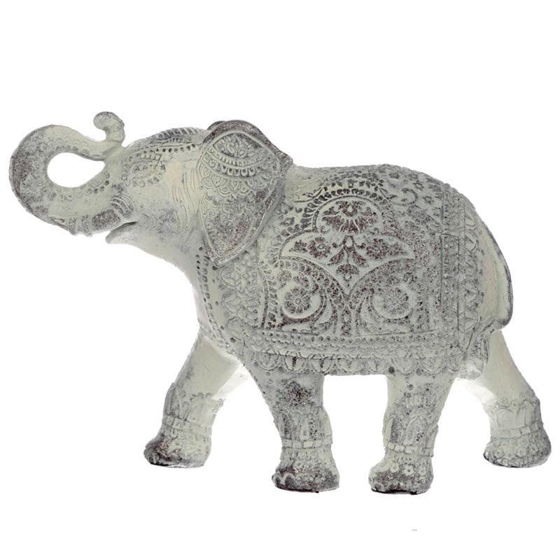 View Decorative Thai Brushed White Medium Elephant information