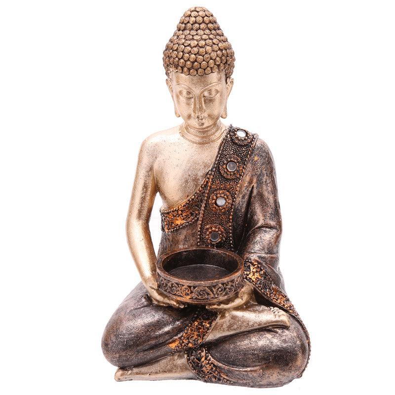 View Decorative Thai Buddha Figurine Tea Light Holder information