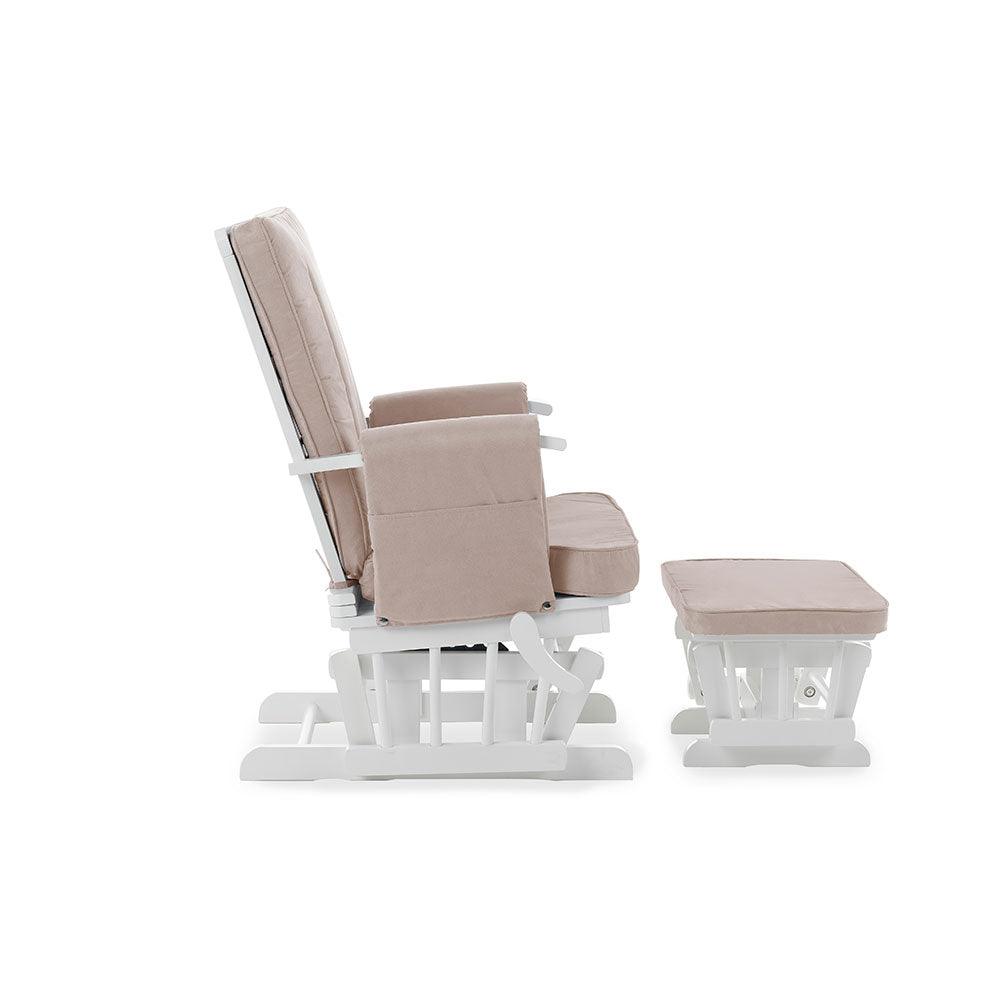 View Deluxe Reclining Glider Chair and Stool Sand information