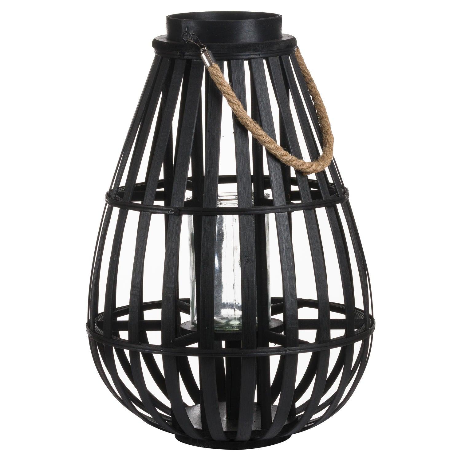 View Domed Wicker Lantern With Rope Detail information