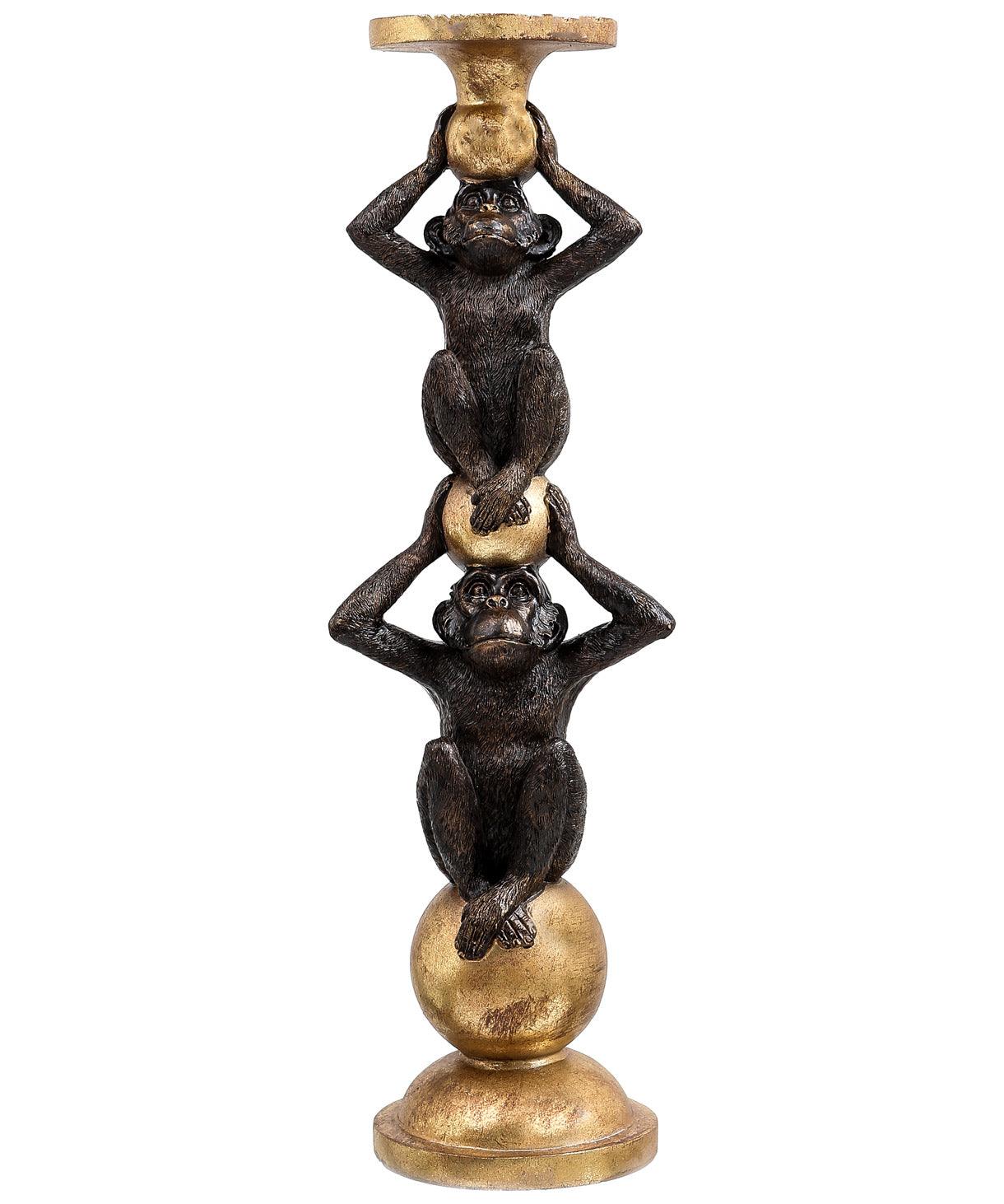 View Double Monkey Candle Holder information