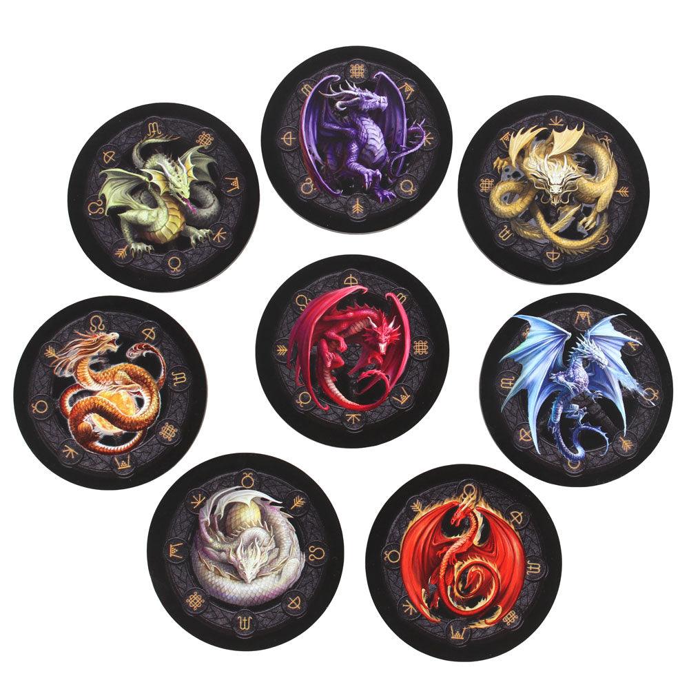 View Dragons of the Sabbats Coaster Set by Anne Stokes information