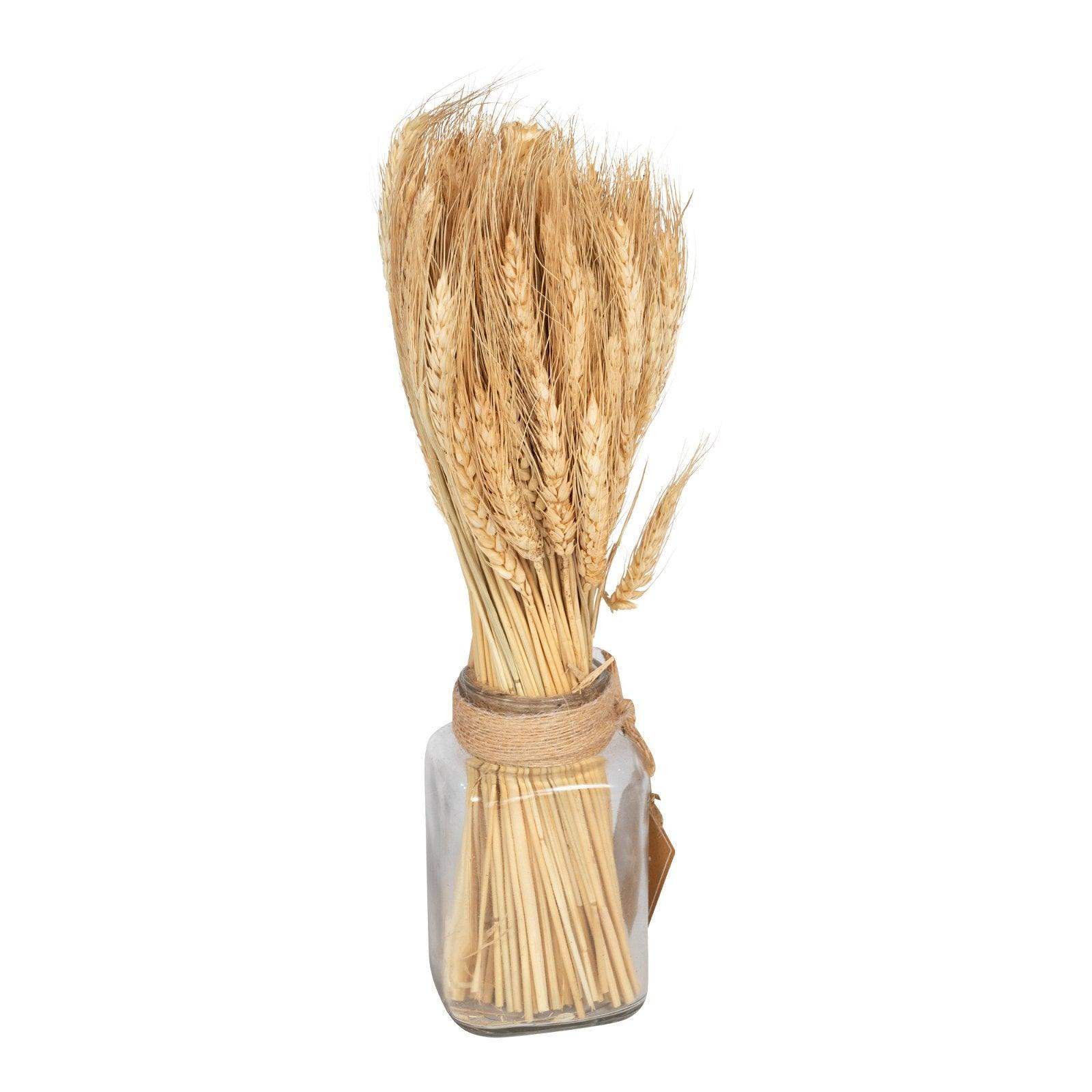 View Dried Barley Bouquet in Glass Jar 40cm information