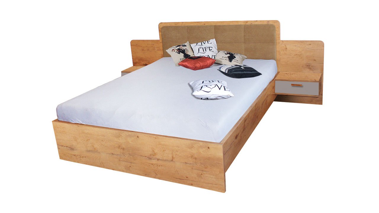 View Effect Bed 160cm Oak Lancelot EU King 160 x 200cm No information