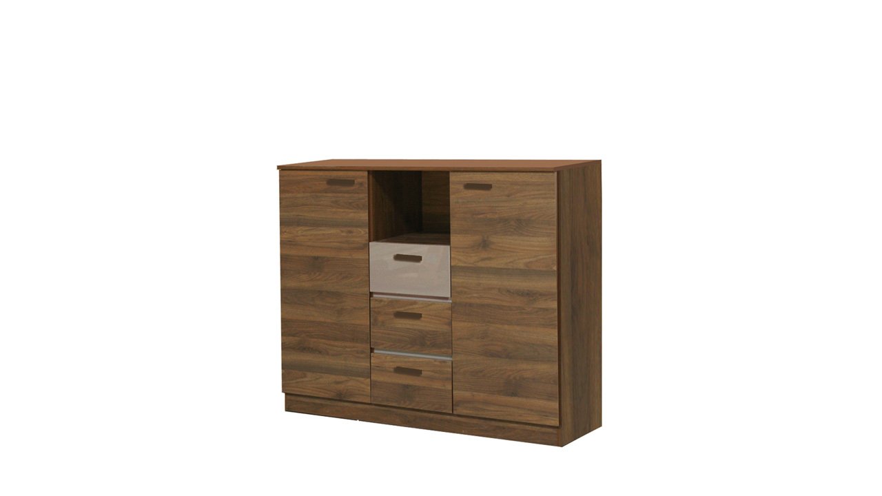 View Effect Chest of Drawers Columbian Walnut 130cm information