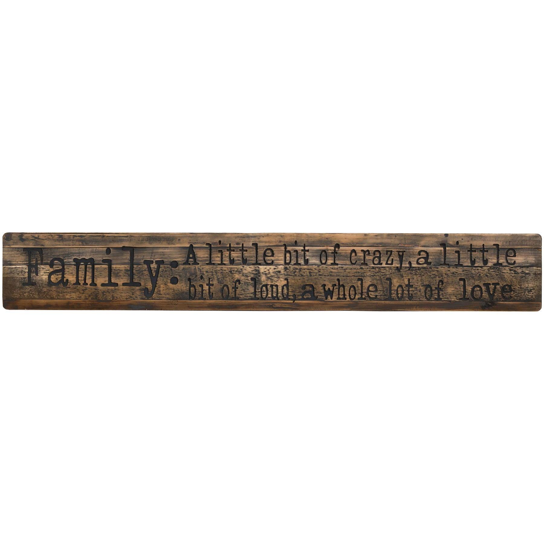 View Family Large Rustic Wooden Message Plaque information
