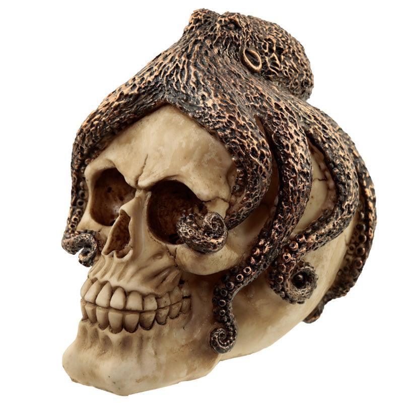 View Fantasy Bronze Octopus Skull Ornament information