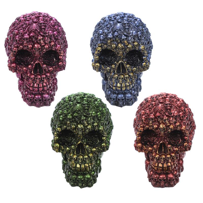 View Fantasy Metallic Skull Ornament information