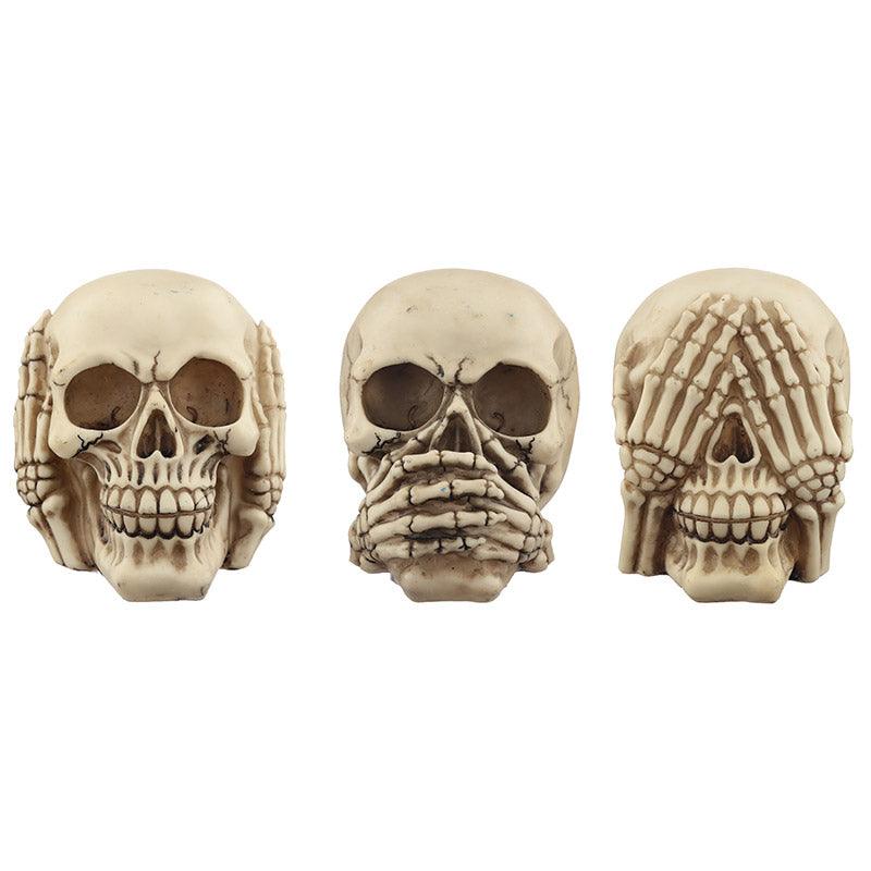 View Fantasy Skull Set See No Evil Speak No Evil Hear No Evil information