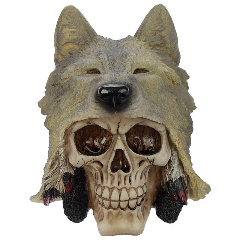 View Fantasy Skull with Wolf Head Ornament information