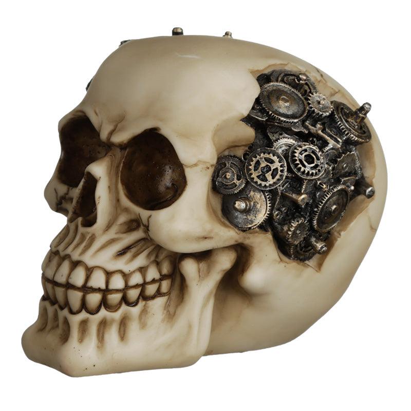 View Fantasy Steampunk Skull Ornament Cogs and Gears information