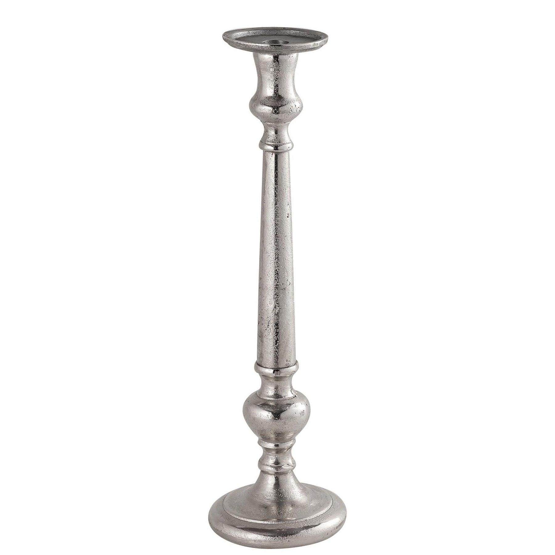 View Farrah Collection Small Silver Dinner Candle Holder information