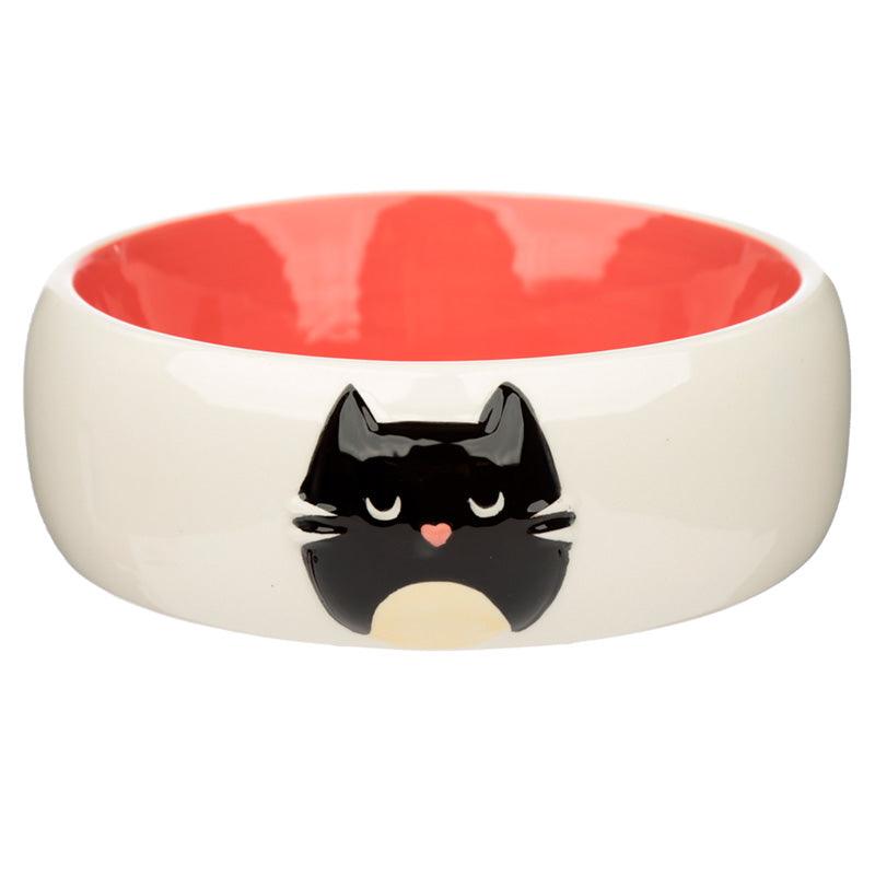 View Feline Fine Cat Ceramic Pink Pet FoodWater Bowl information