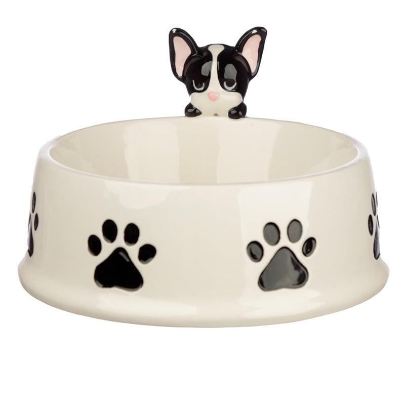 View French Bulldog Dog Squad Ceramic Pet Food Bowl information