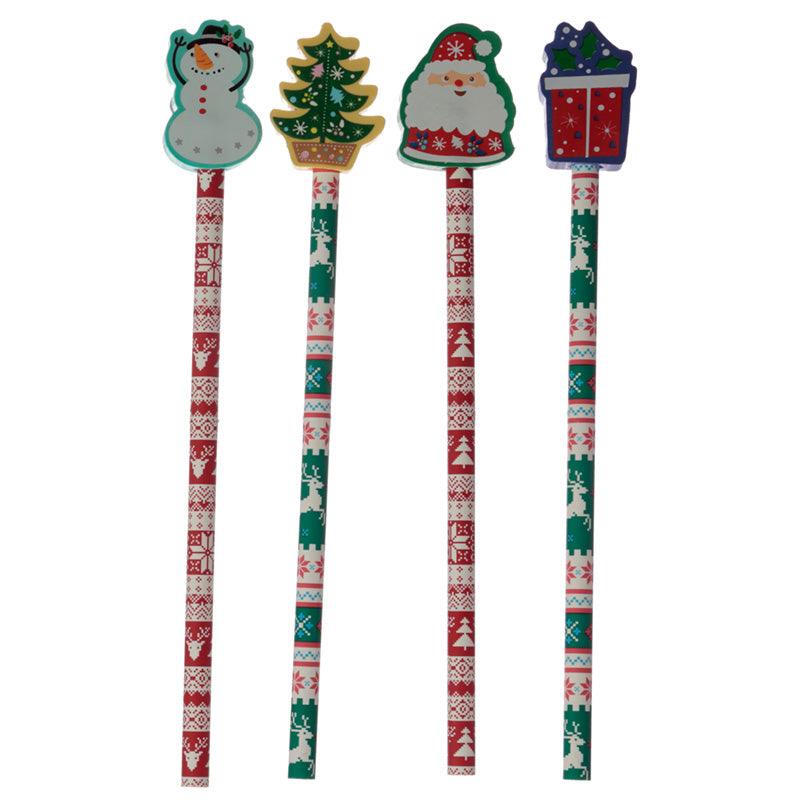 View Fun Christmas Pencil and Eraser Set information