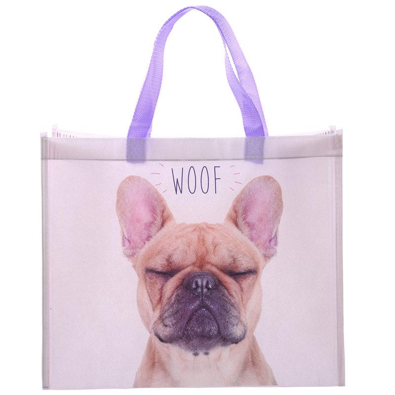 View Fun French Bulldog Design Durable Reusable Shopping Bag information