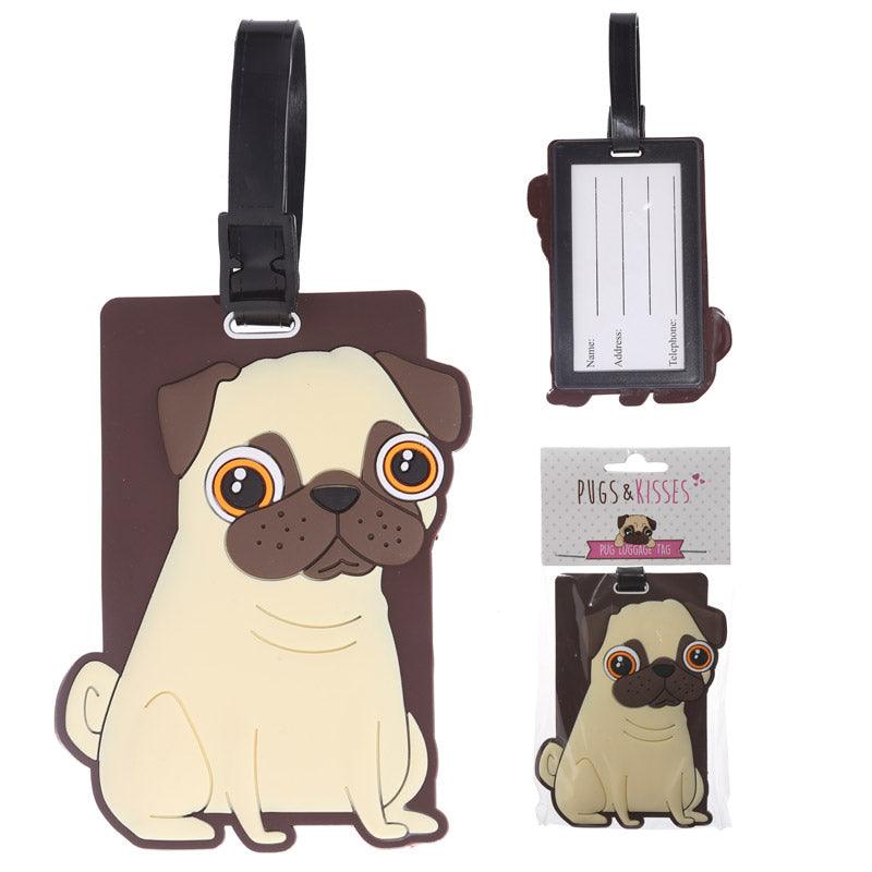 View Fun Novelty Pug Design PVC Luggage Tag information