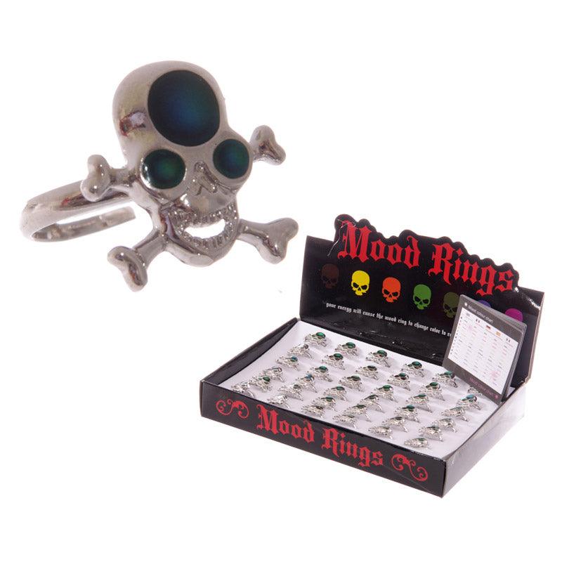 View Fun Skull and Cross Bone Mood Rings information