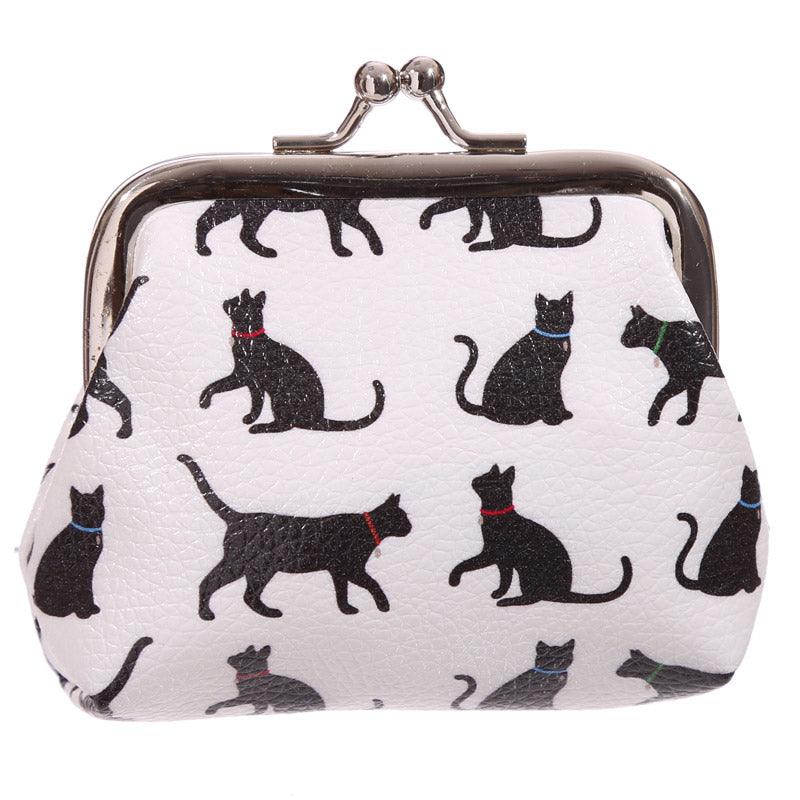View Fun Tic Tac Floral Cat Silhouette Purse information