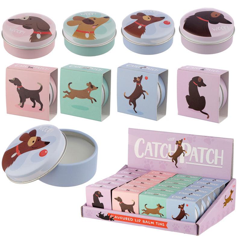 View Funky Lip Balm in a Tin Catch Patch Dog Design information