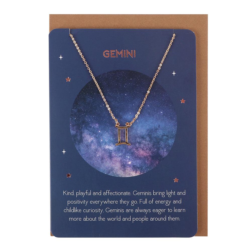 View Gemini Zodiac Necklace Card information