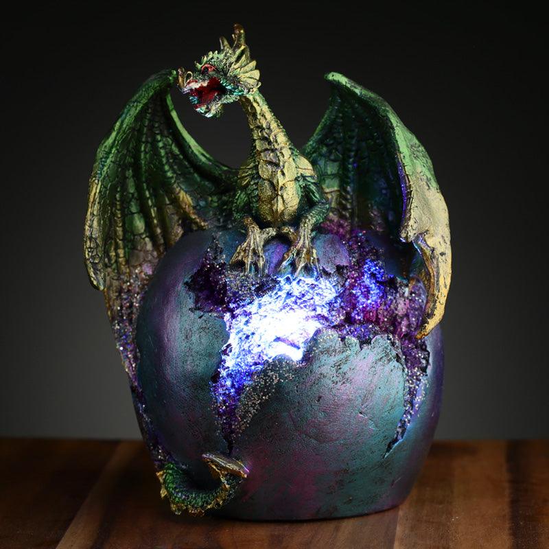 View Geode Earth Egg LED Dark Legends Dragon Figurine information