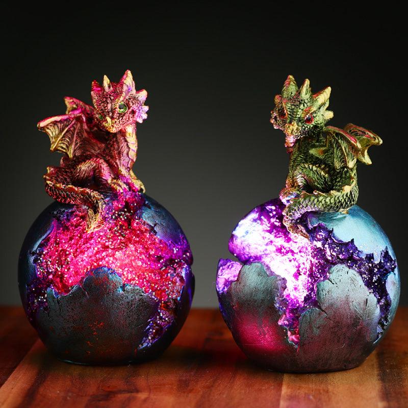 View Geode Egg LED Baby Dragon Figurine information