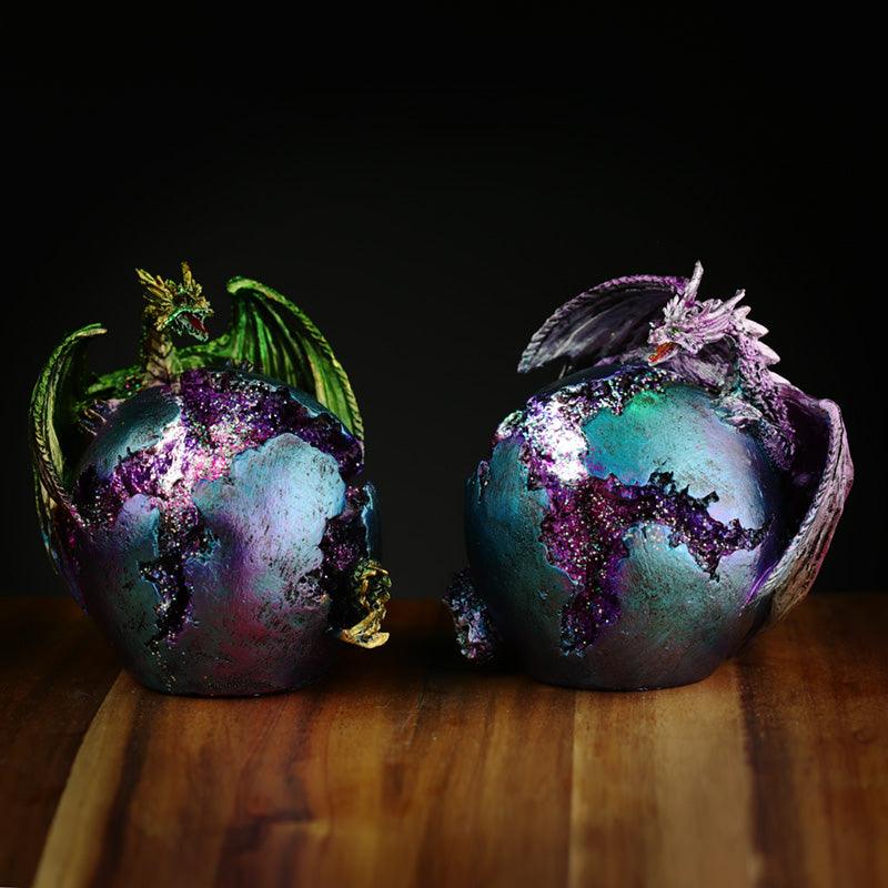 View Geode Egg LED Dark Legends Dragon Figurine information