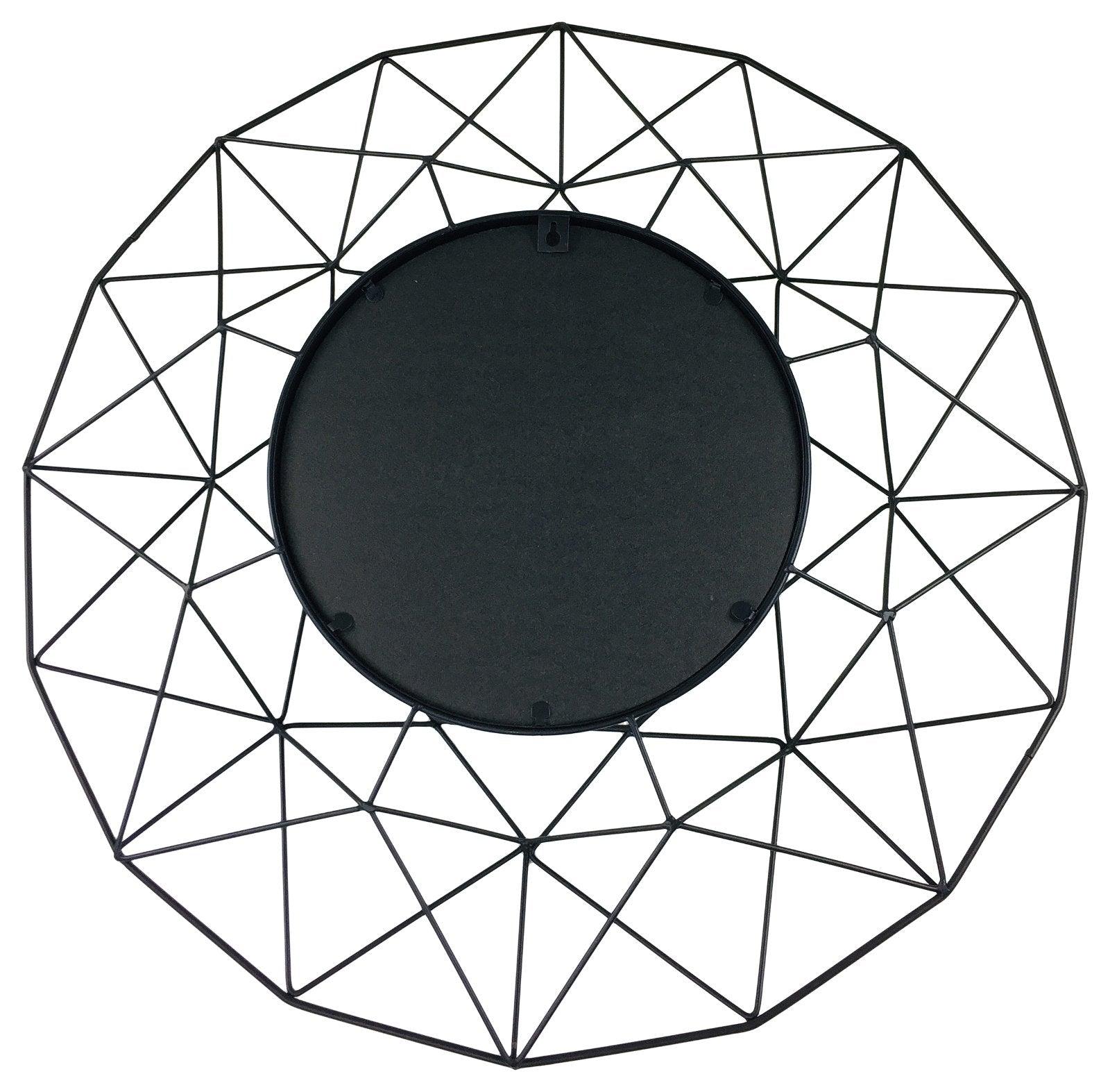 View Geometric Mirror in Black 64cm information