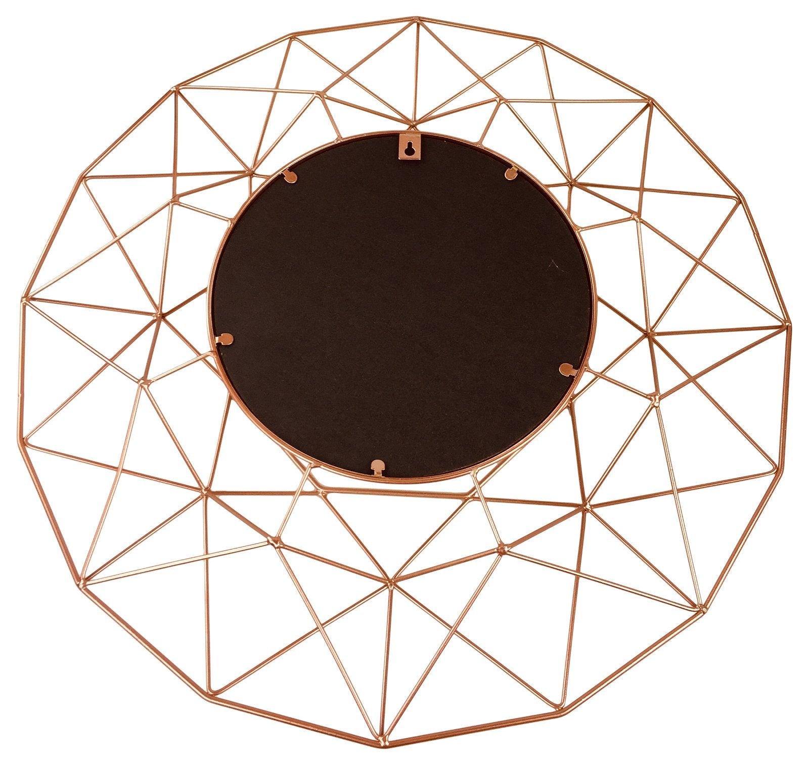 View Geometric Mirror in Rose Gold 64cm information