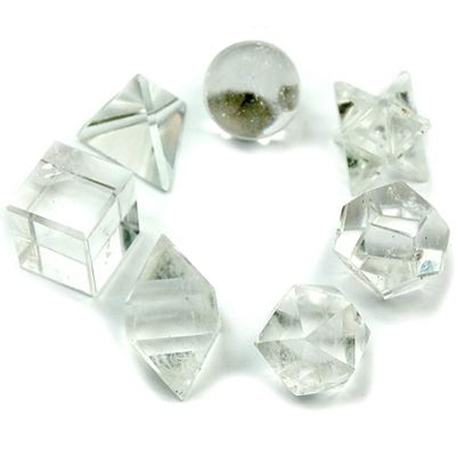 View Geometric Seven Piece Crystal Set information