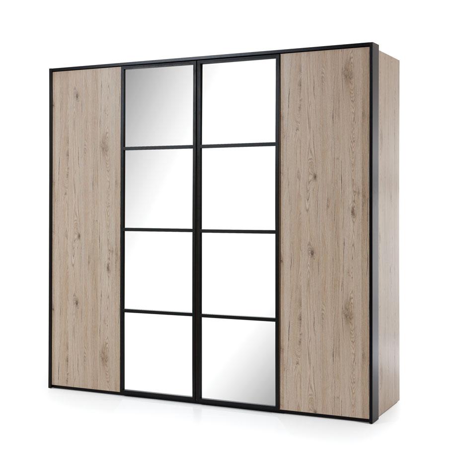 View Glass Loft 4 Door Wardrobe 214cm information