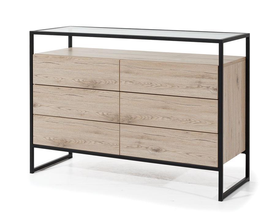 View Glass Loft Chest of Drawers with Glass Tabletop information
