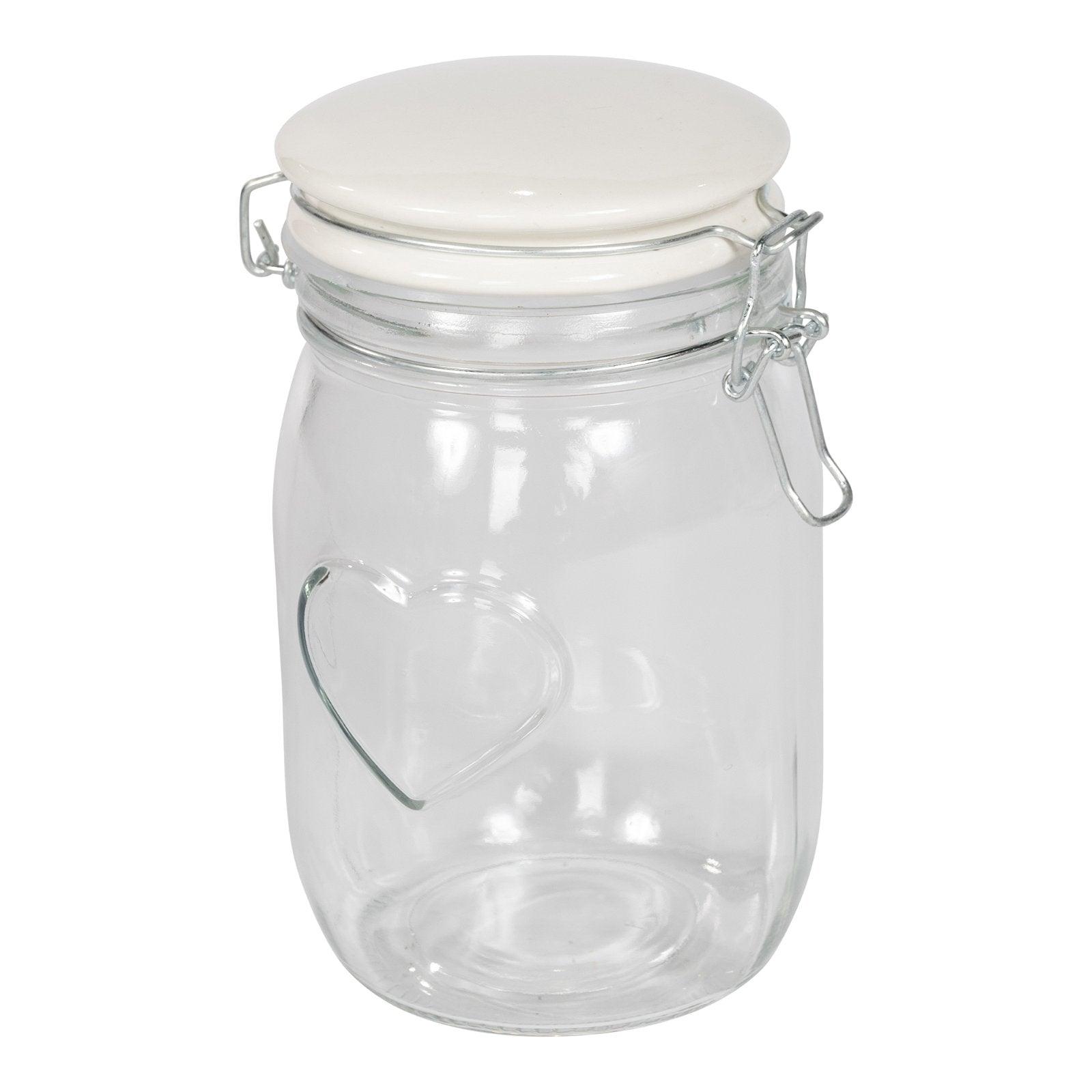View Glass Storage Jar With Heart Large information