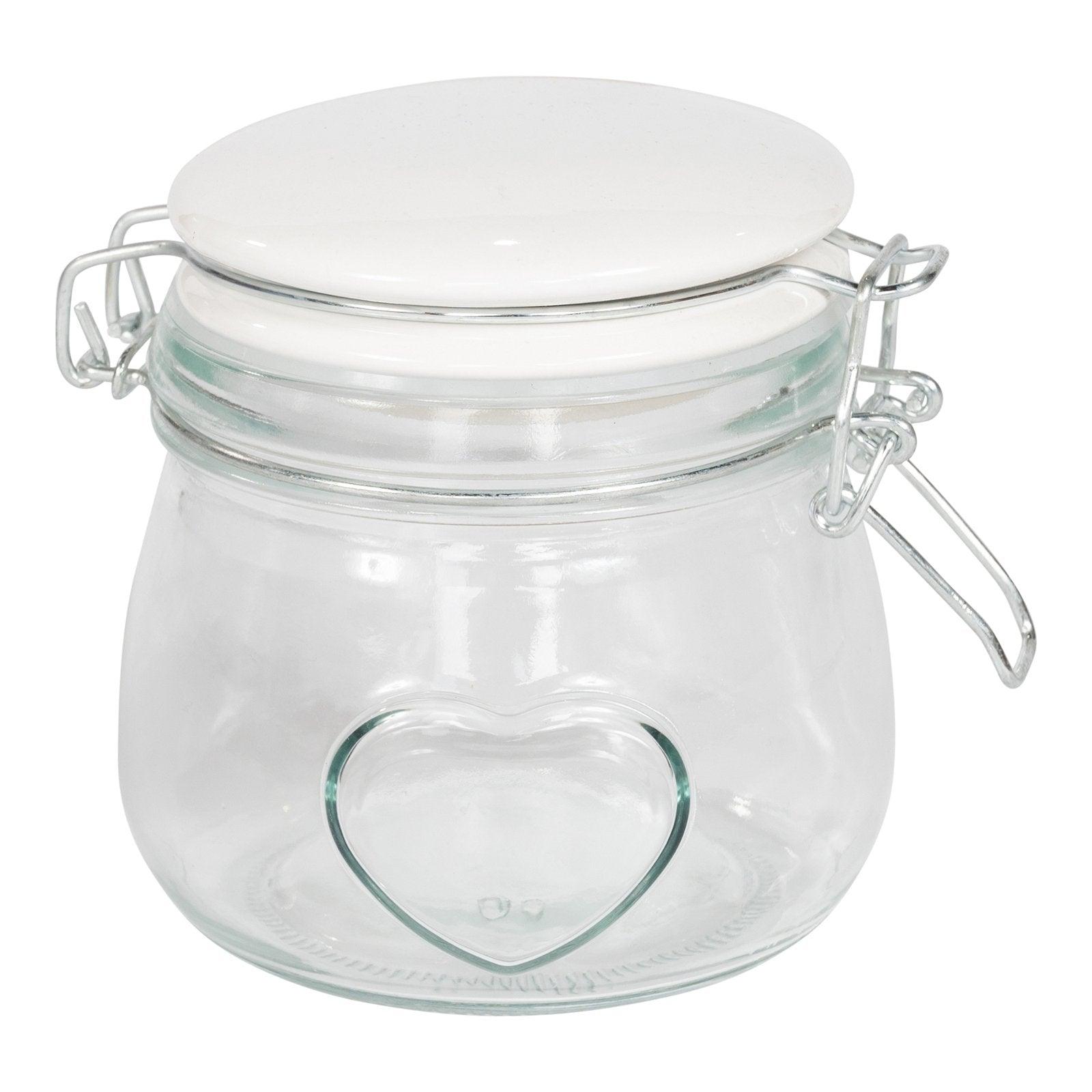 View Glass Storage Jar With Heart Small information