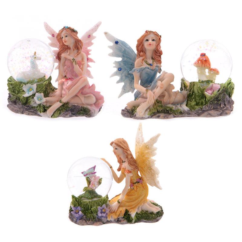 View Glitter Flower Fairy Waterball Ornament information