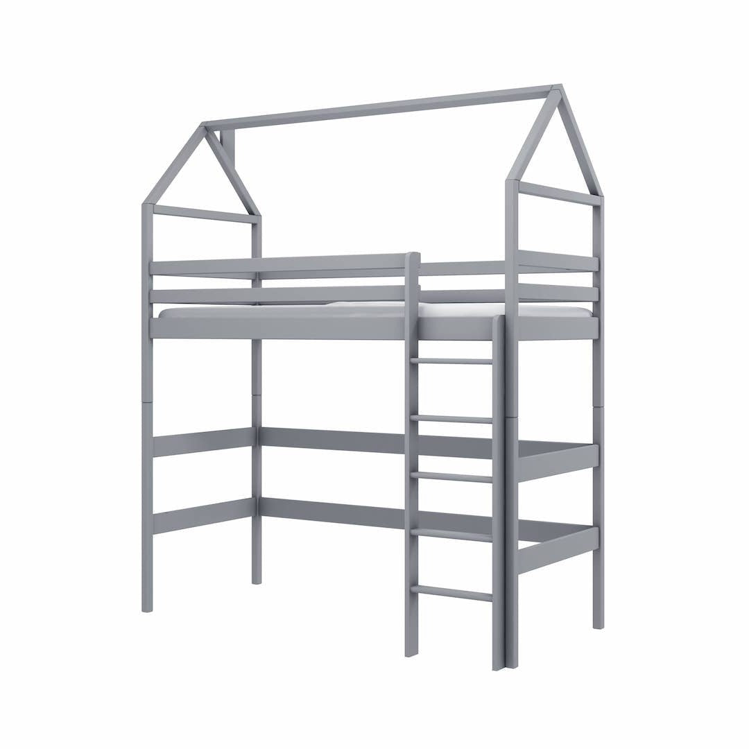 View Gloria Loft Bed Grey Foam Mattress information