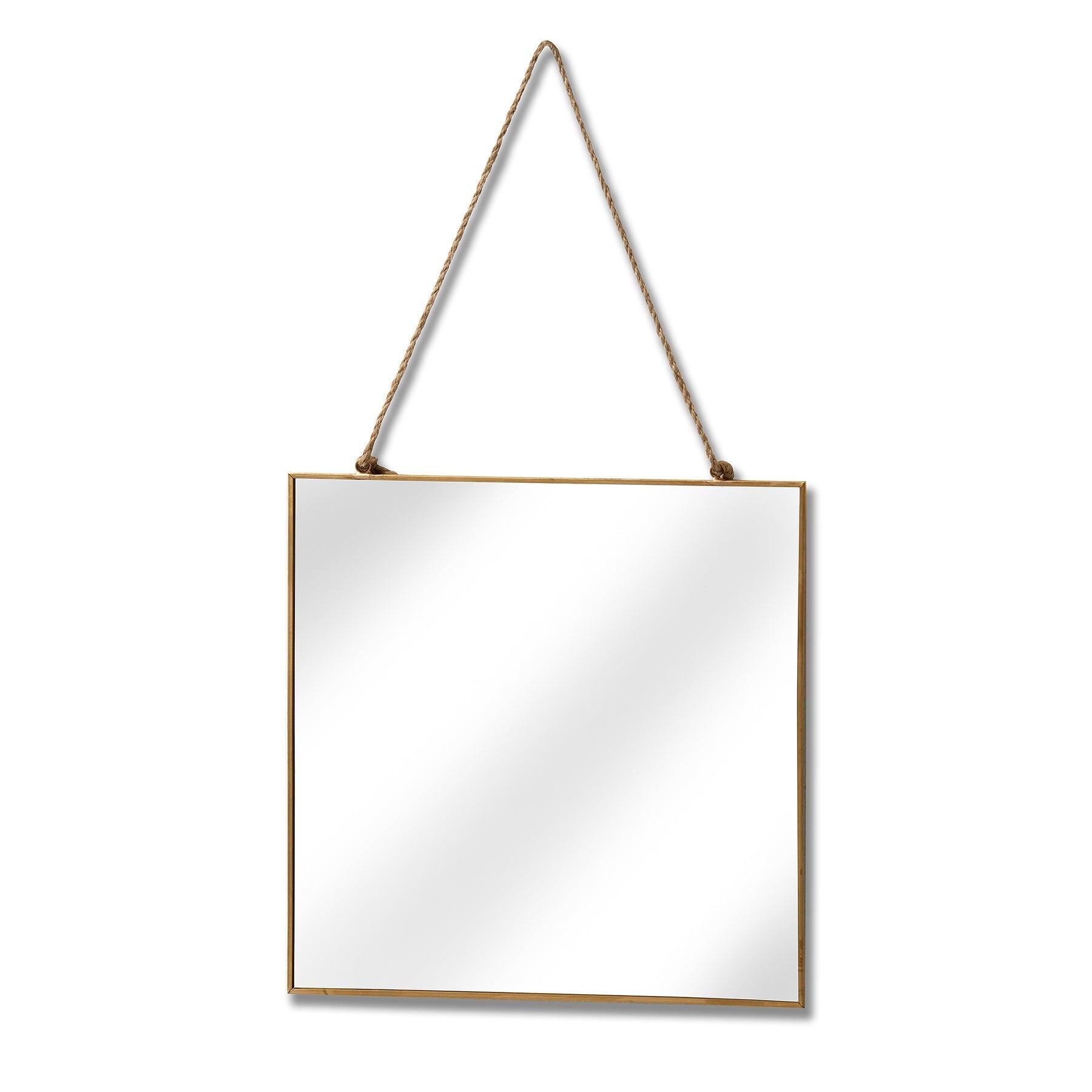 View Gold Edged Square Hanging Wall Mirror information