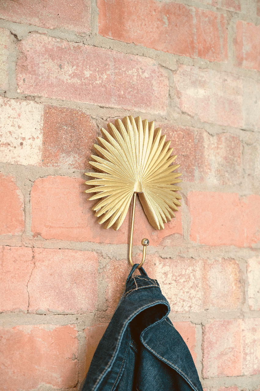 View Gold Fan Wall Hook 19cm information