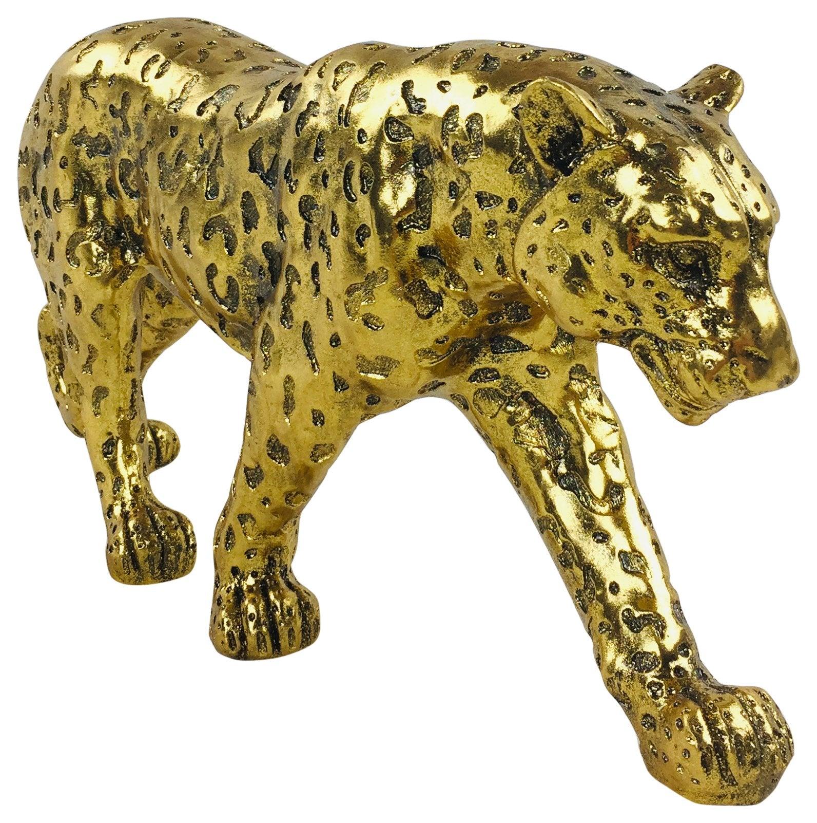 View Gold Glitter Effect Leopard 40cm information