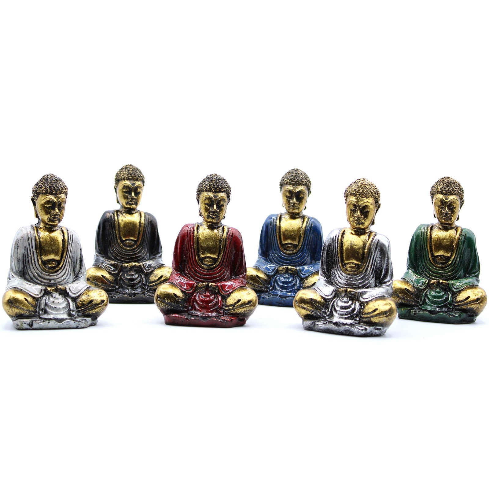 View Gold Mini Buddha Assorted Colours information