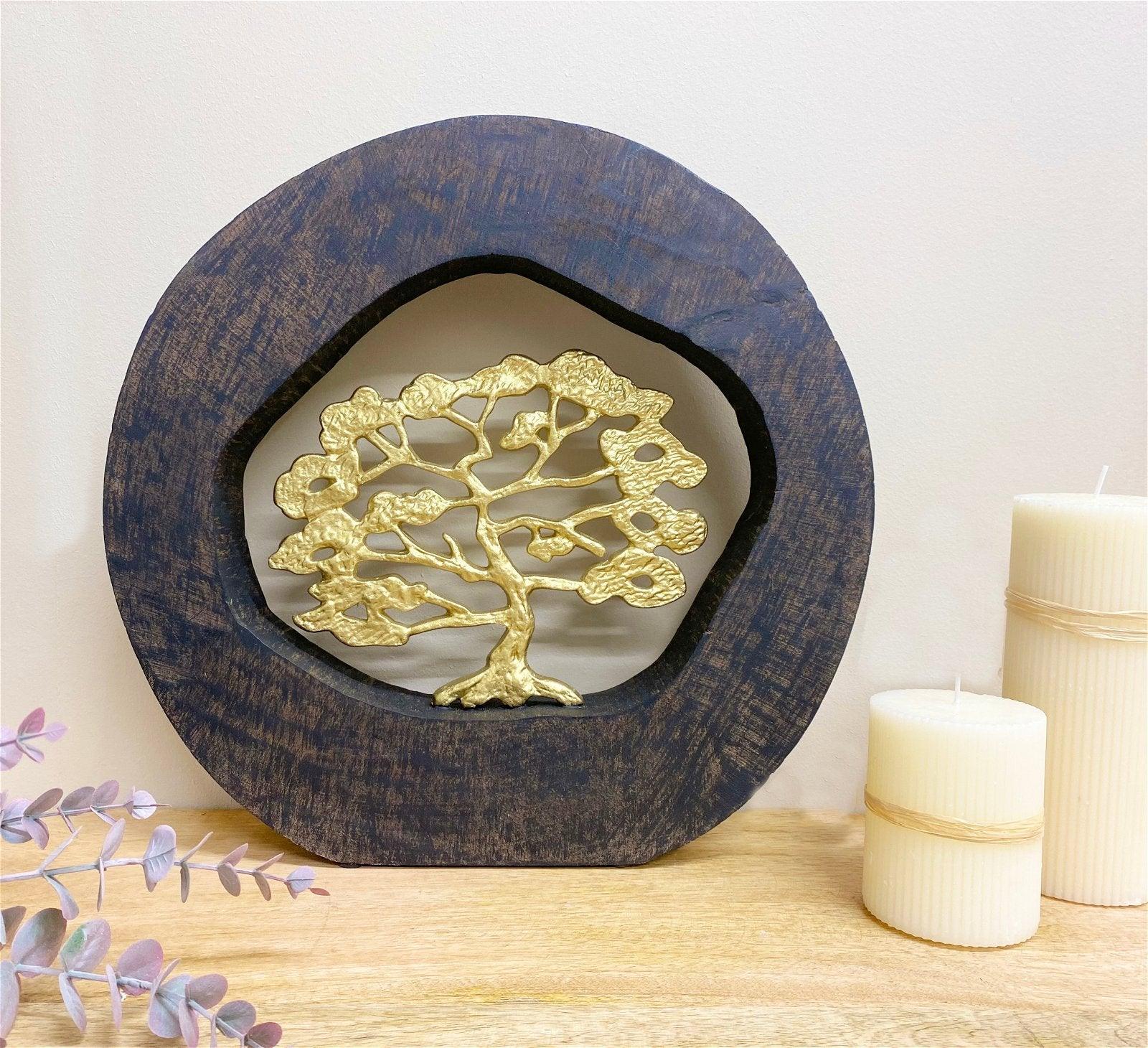 View Gold Tree In Log Decoration information