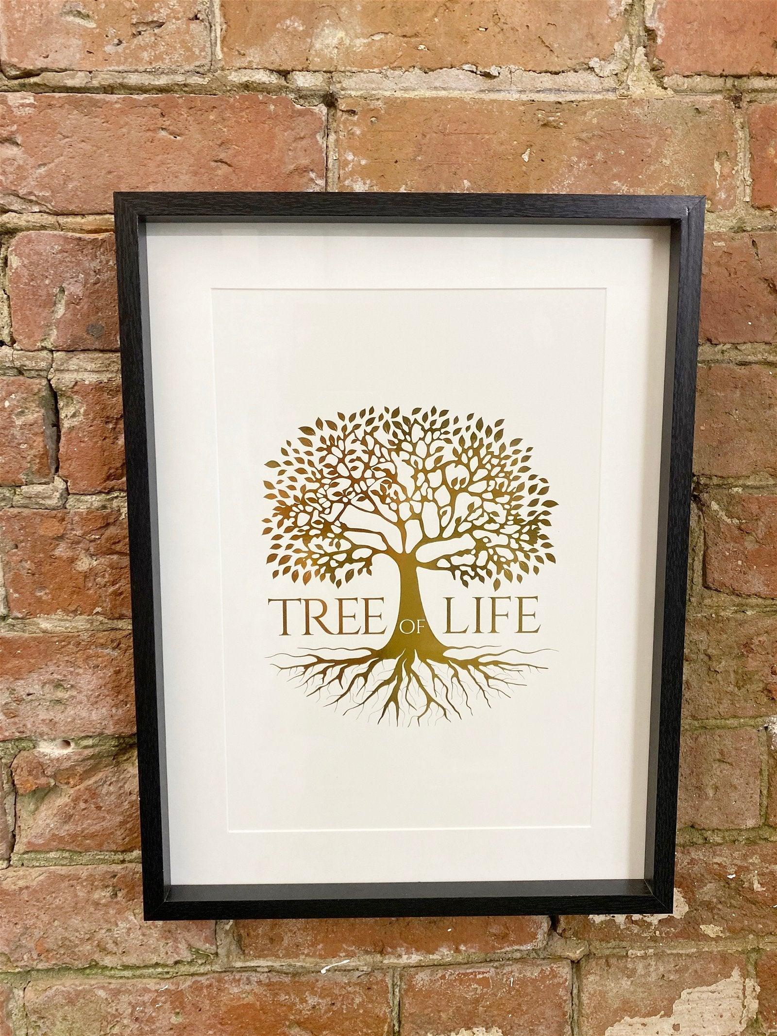View Gold Tree Of Life Print 40cm information
