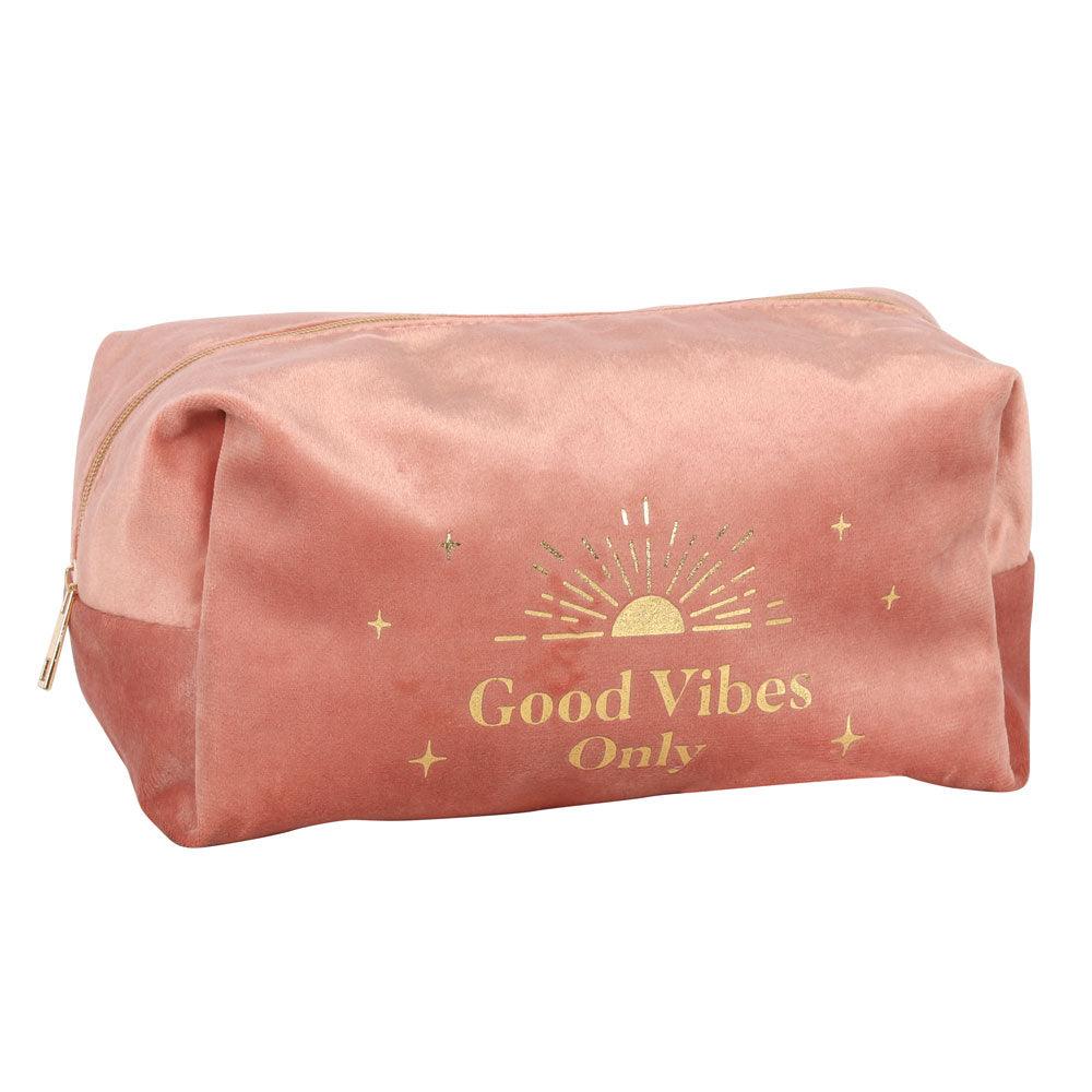 View Good Vibes Only Velvet Toiletry Bag information